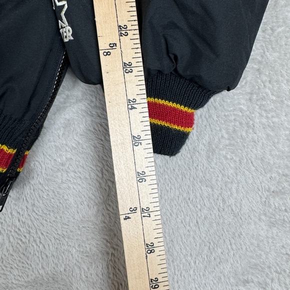 VTG Starter NFL Washington‎ Redskin Jacket Mens S Black Preowned Stain Hooded - Picture 7 of 7